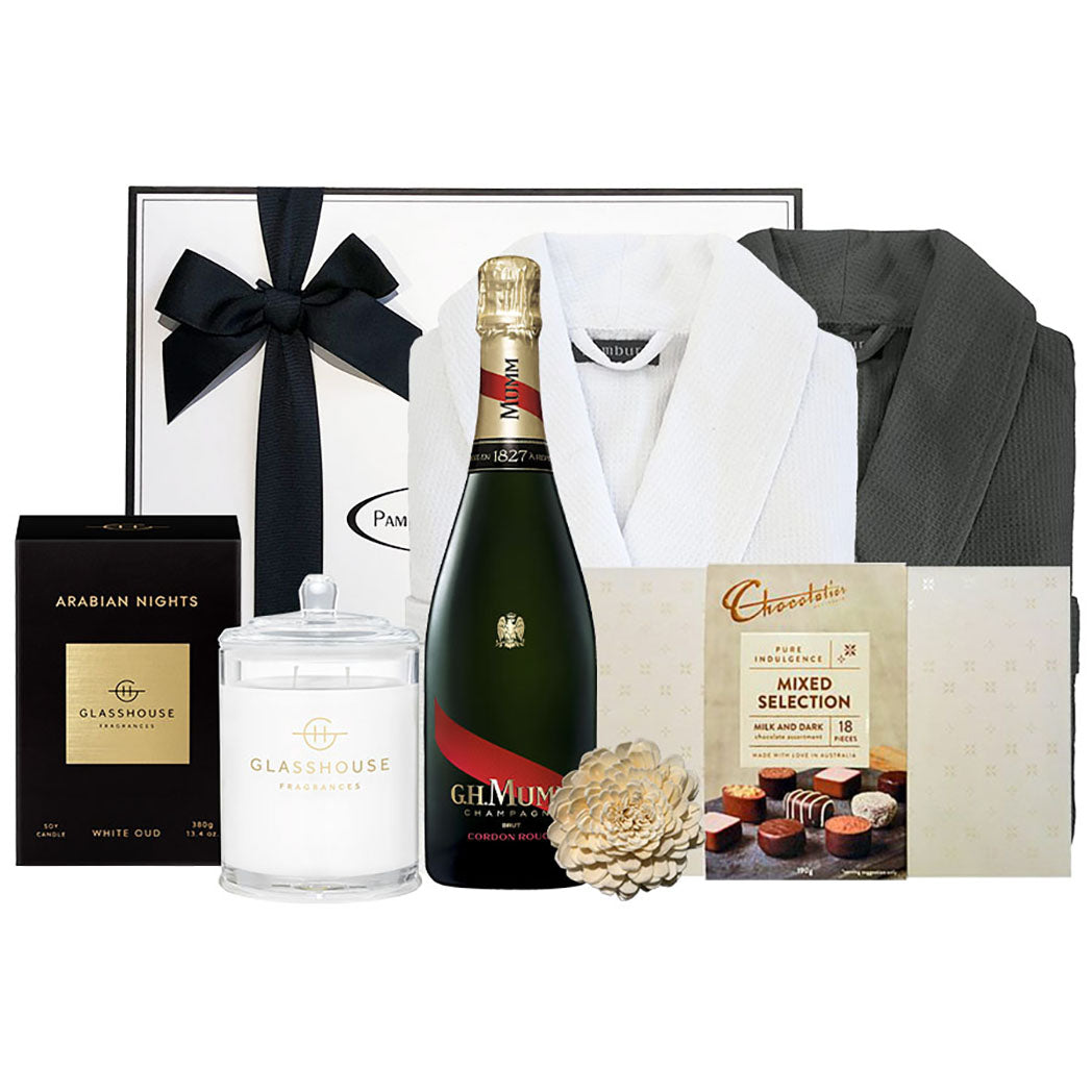 His and Hers Lovers Pamper Hamper for couples