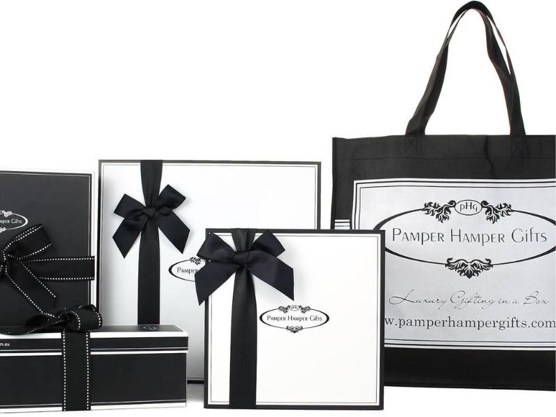 Our black and white signature gift boxes