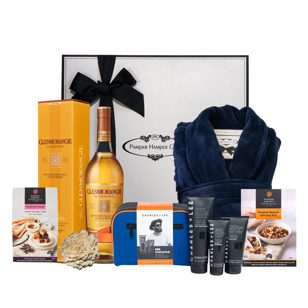 Luxury Pamper Hamper for Him with Whisky