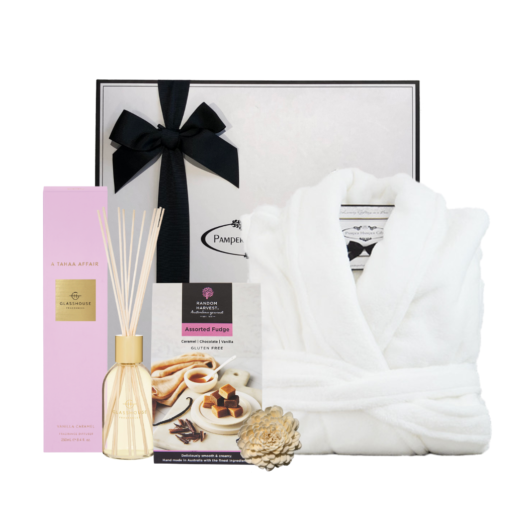 Luxury Diffuser and Plush Robe Hamper