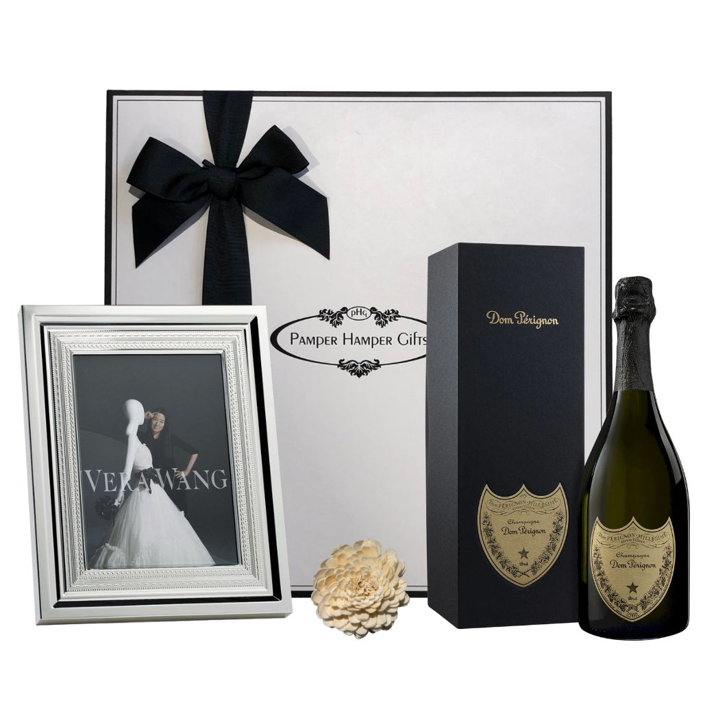 Vera Wang With Love Frame and Dom Pérignon Wedding Hamper