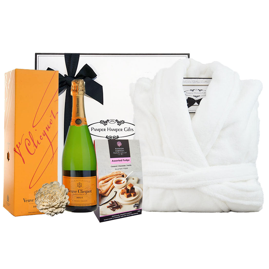 Luxury pamper hamper with Veuve