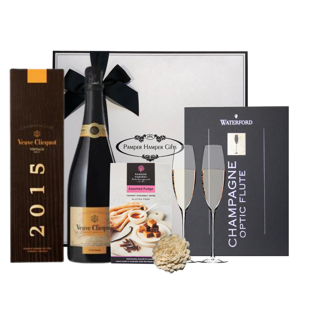 Waterford Crystal & Veuve Clicquot 2015 Vintage Champagne Luxury Hamper