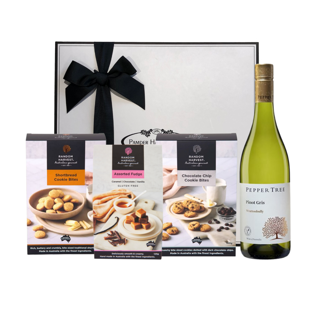 White Wine & Sweet Bites Gourmet Hamper