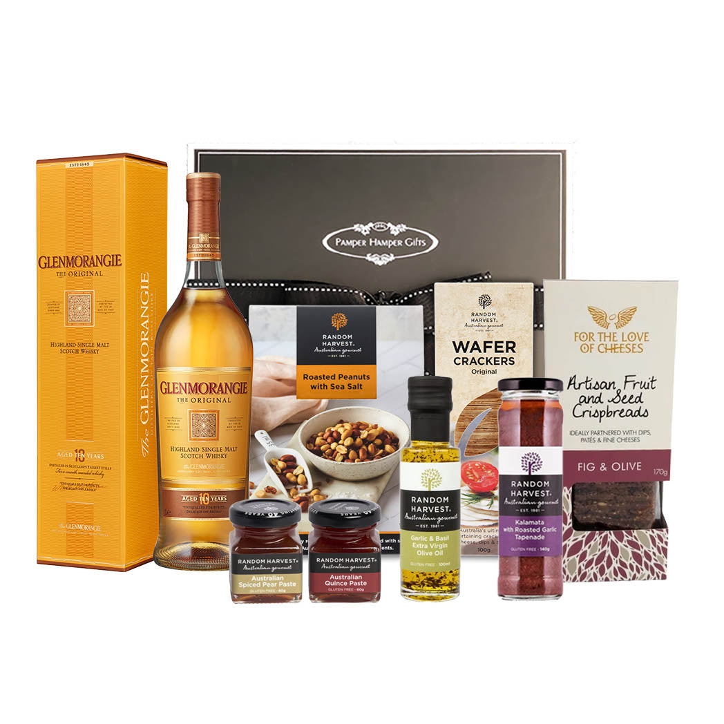 Glenmorangie & Gourmet Nibbles Gift Hampers Luxury Whisky Hampers