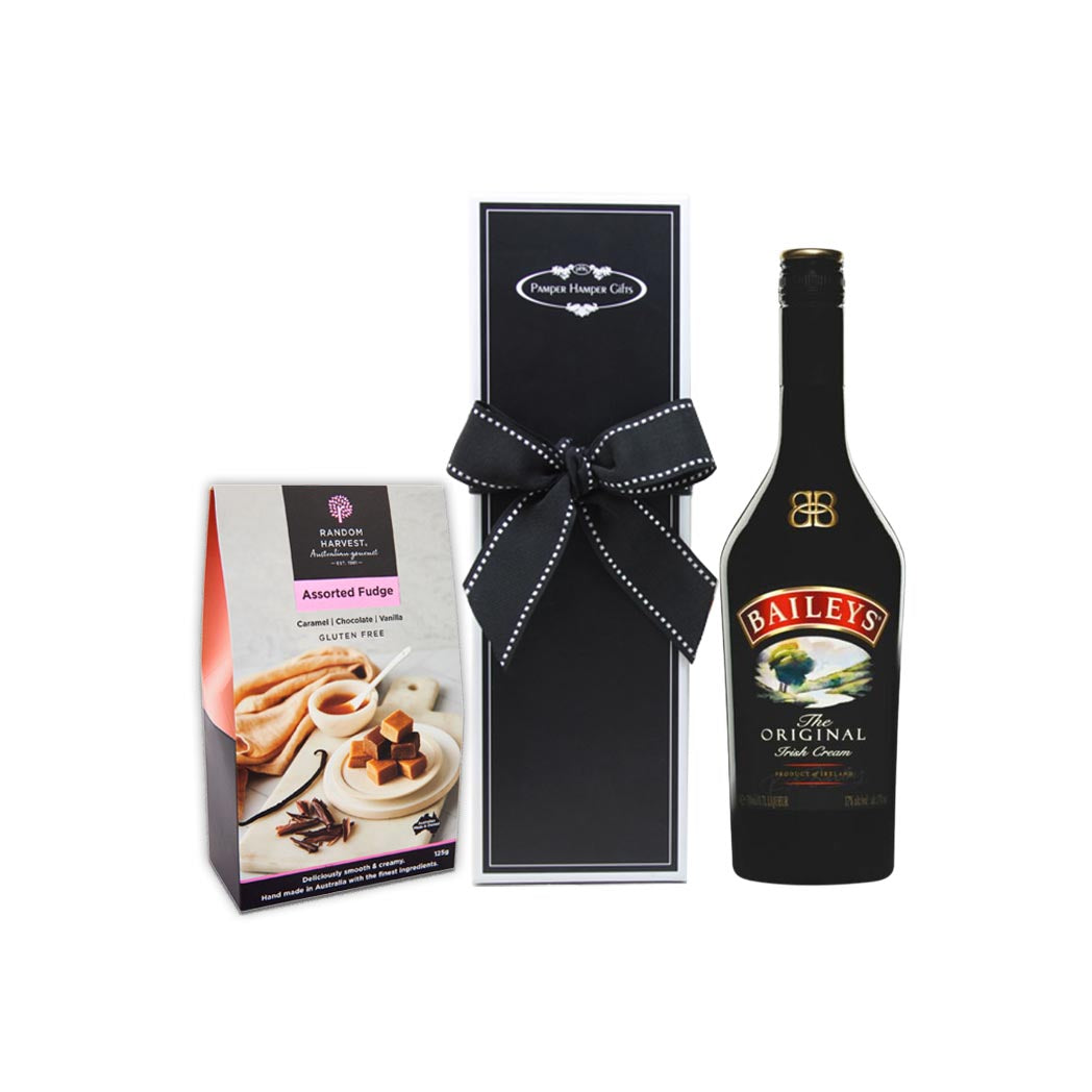 Baileys Irish Coffee Cream and chocolate beautifully packaged in our signature gift box