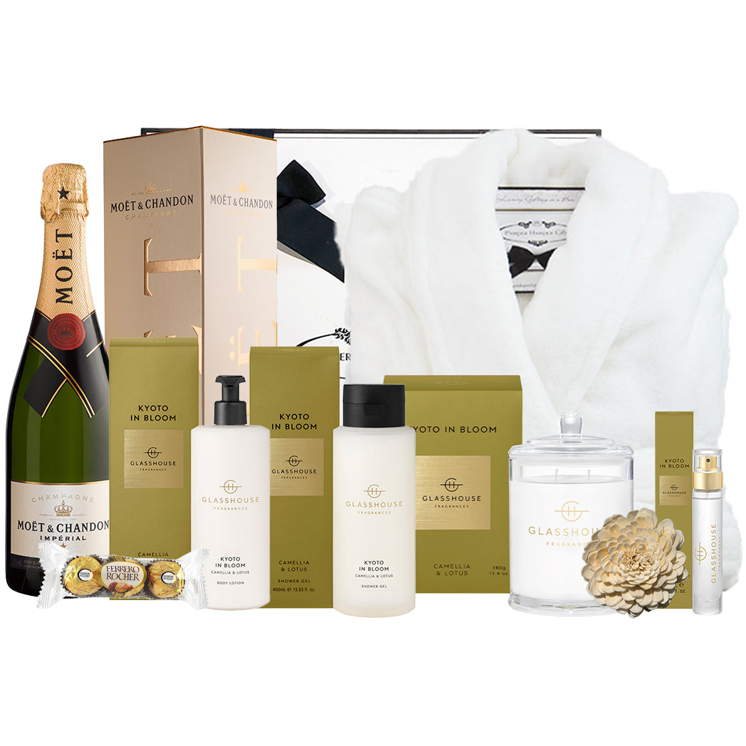 Kyoto in Bloom Retreat Pamper Hamper with Moët Champagne